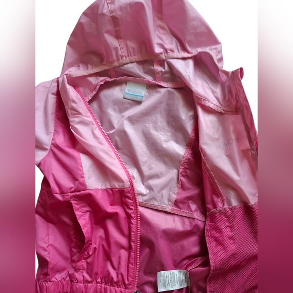 COLUMBIA little girl windbreaker raincoat hooded jacket size XS - Picture 3 of 4